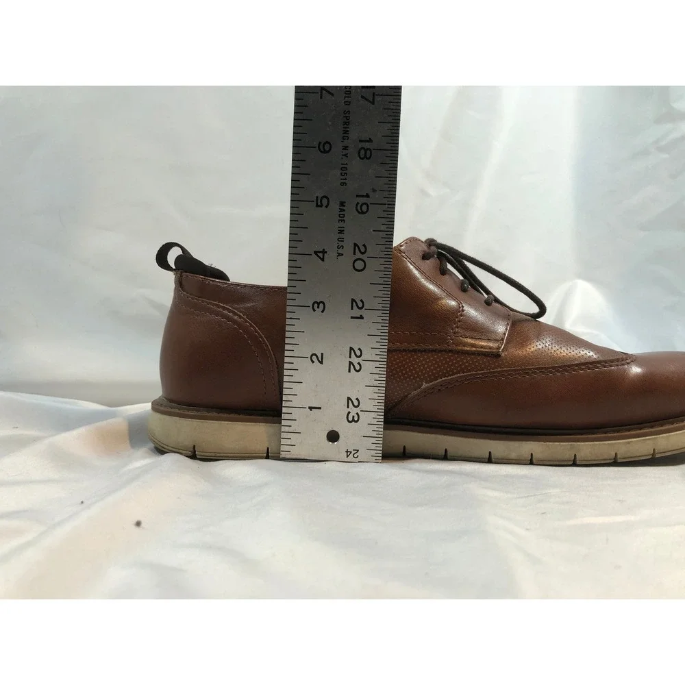 Mix No. 6 Finlee Mens Brown 4-Eye Low Top Wingtip Oxford Shoes Sz 13M 6M-FINLEE